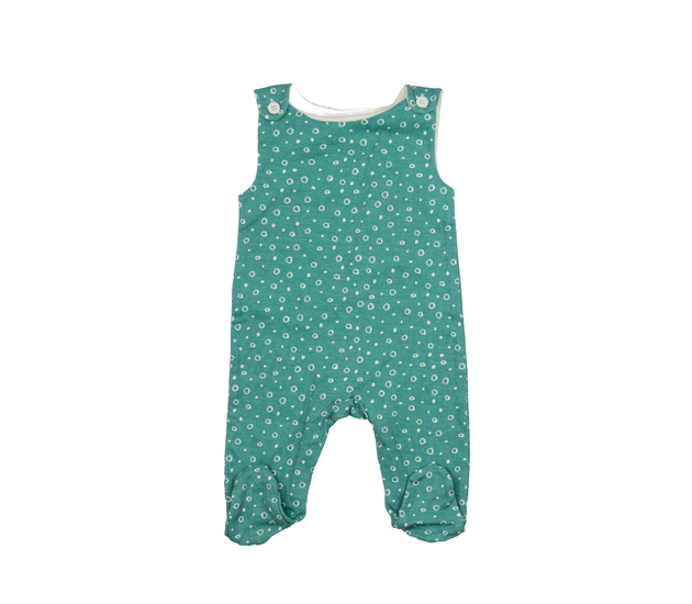 Zelený vzorovaný overal 