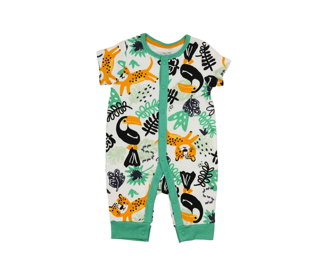 Zelený overal se zvířátky Nutmeg