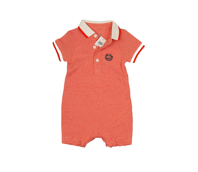 Nový červený pruhovaný overal s límečkem M&Co
