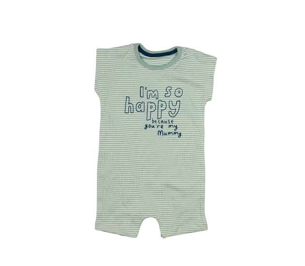 Zelený pruhovaný overal George