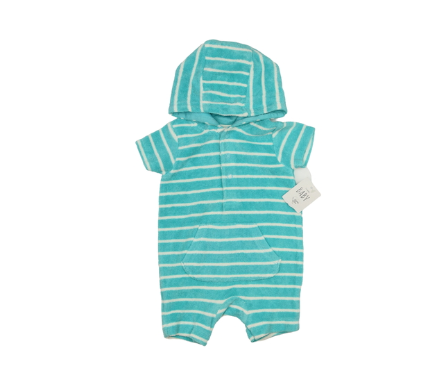 Nový modrobílý pruhovaný županový overal George