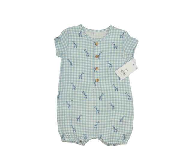 Nový kostkovaný modrý overal George