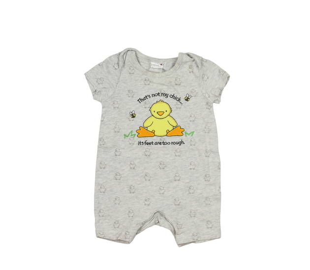 Šedý melírovaný overal s kačenkami Tu