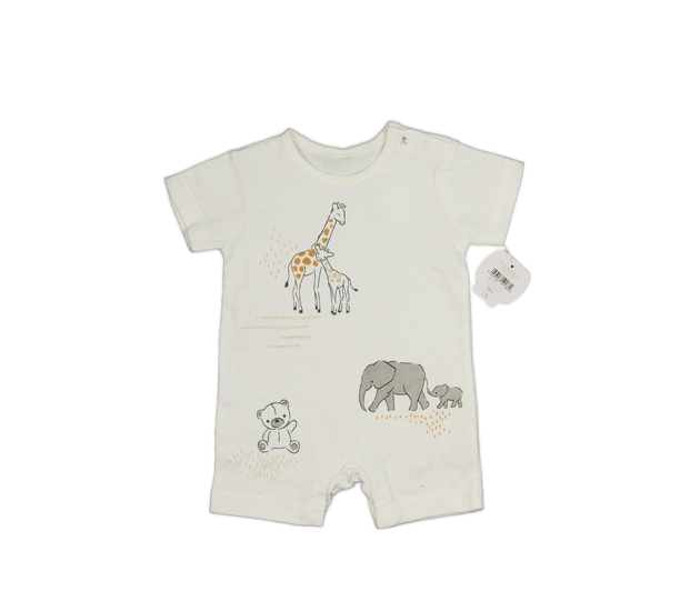 Nový bílý overal se zvířátky Nutmeg