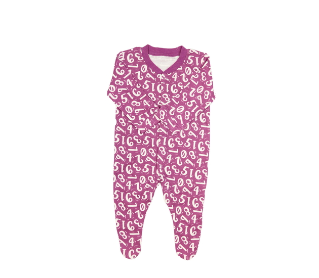 Fialový overal s číslicemi 