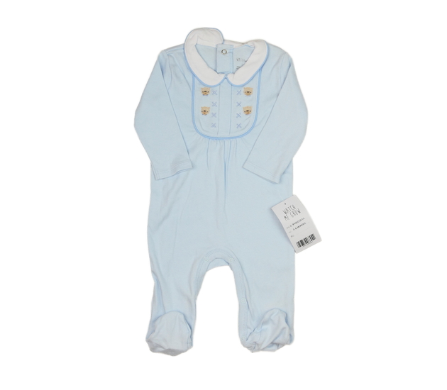 Nový modrý overal s límečkem