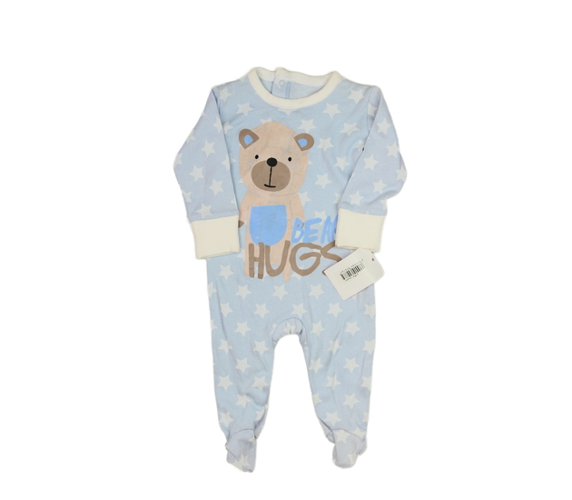 Nový modrý overal s medvídkem