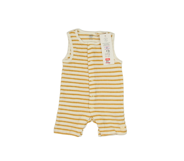 Nový hnědokrémový pruhovaný overal F&F