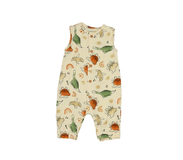 Krémový overal s dinosaury Tu
