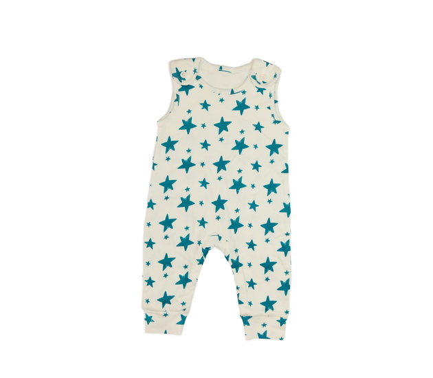 Bílý overal se zelenými hvězdami 
