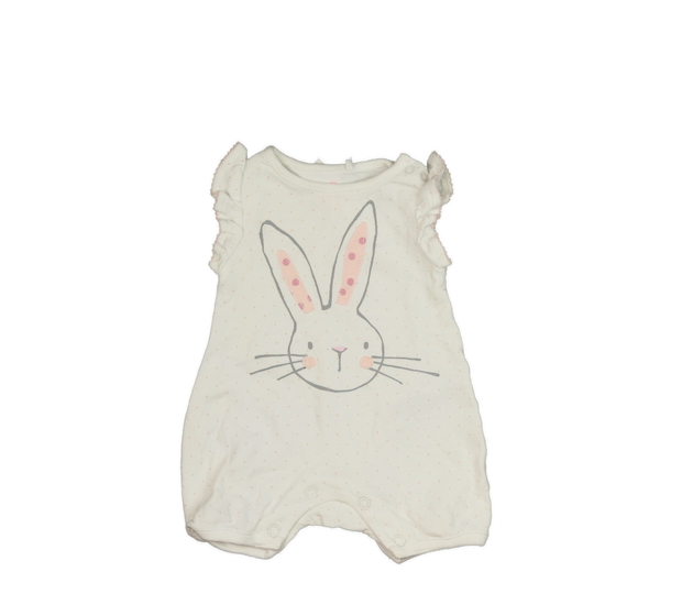 Bílý overal se zajíčkem Next