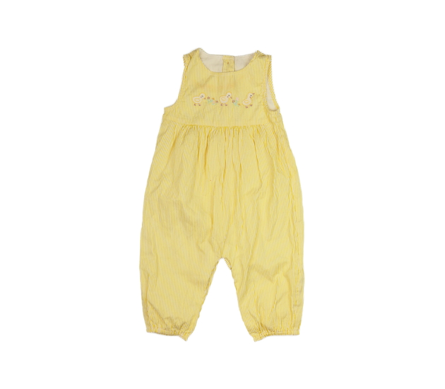 Žlutý pruhovaný overal s kačenkami Nutmeg