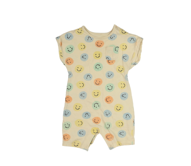 Světle hnědý overal se smajlíky Tu