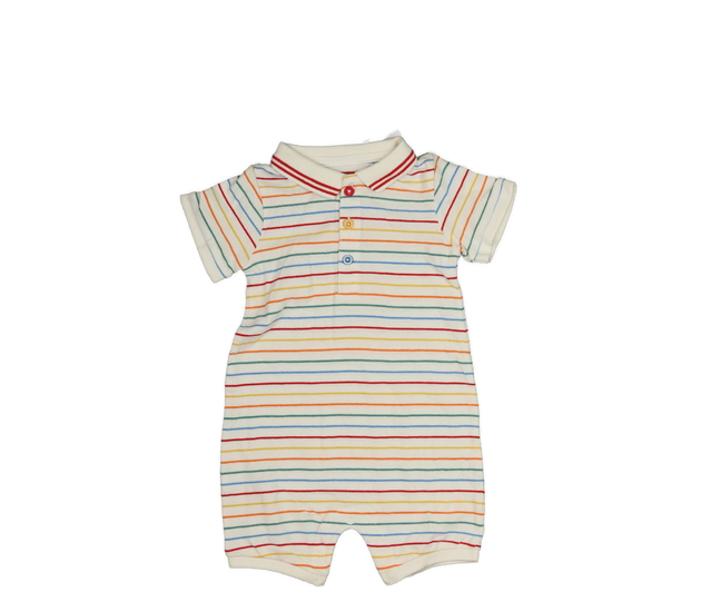 Barevně pruhovaný overal s límečkem Tu