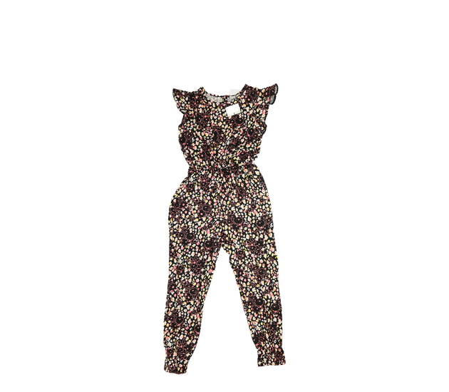 Nový černý lehký květinový overal Tu