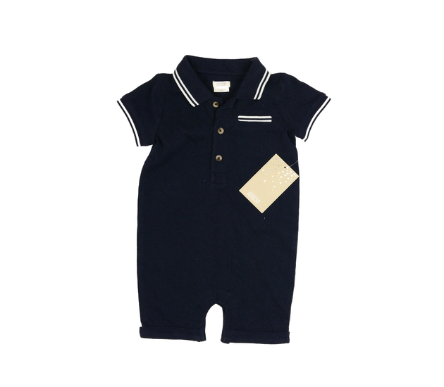 Nový tmavý overal s límečkem