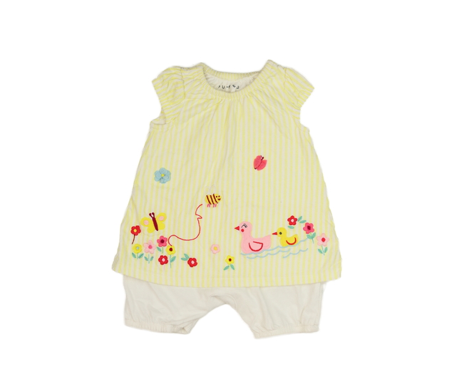 Bíložlutý šatový overal Nutmeg