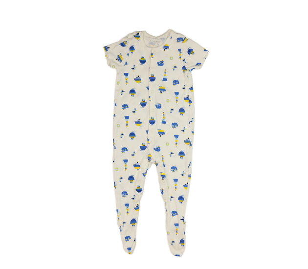 Bílý overal s mořským motivem 