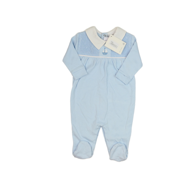 Nový modrý overal s límečkem