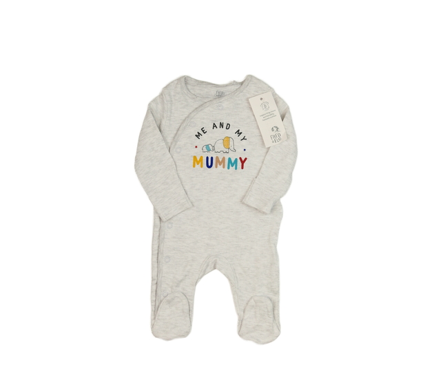 Nový šedý melírovaný overal se slony F&F