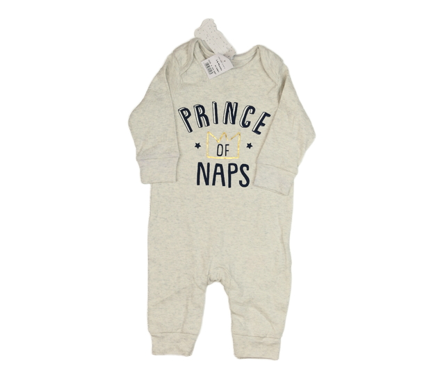 Nový šedý melírovaný overal s nápisem Bluezoo