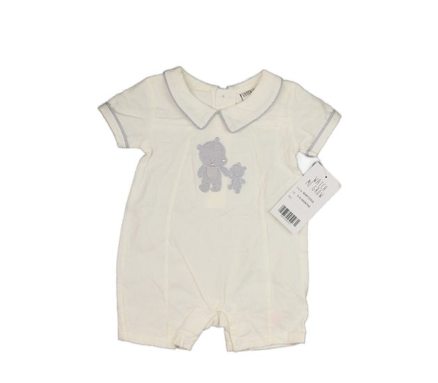 Nový krémový overal s límečkem 