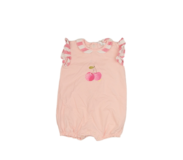 Růžový overal s třešněmi a volánky Mayoral