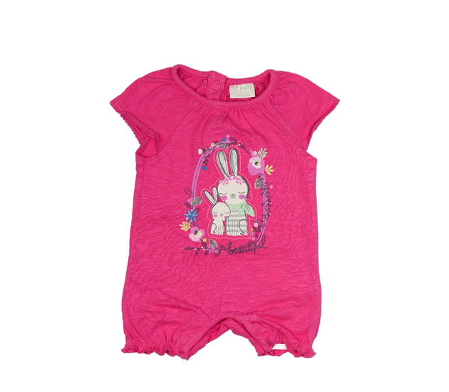 Sytě růžový overal se zajíčky F&F