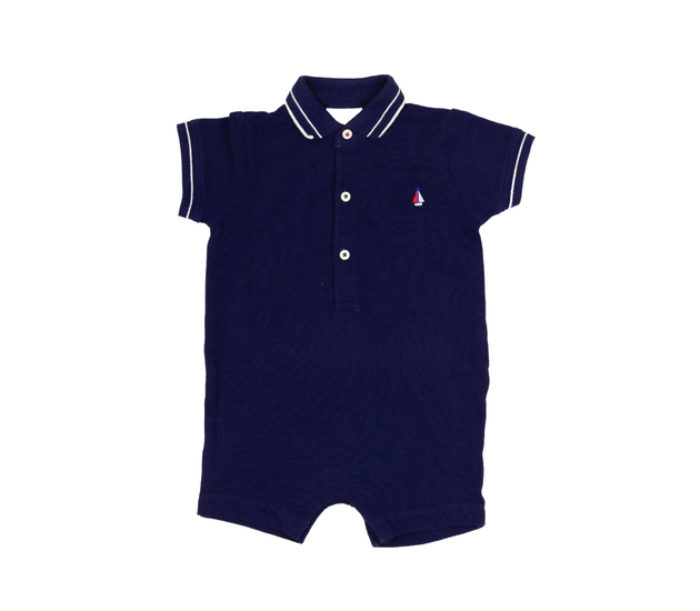 Tmavomodrý overal s límečkem a plachetnicí Next