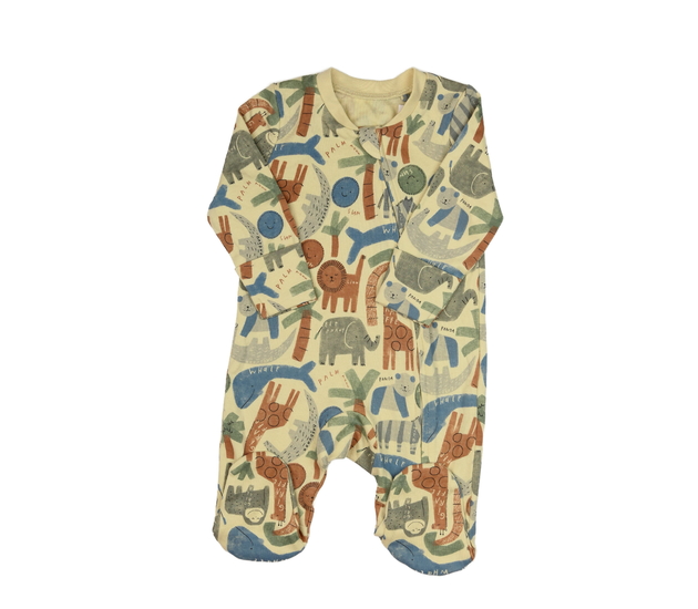 Hnědý overal se zvířátky Tu