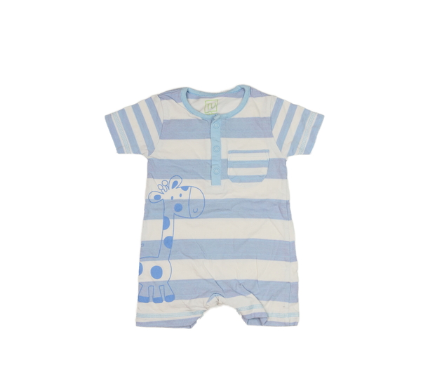 Modrý pruhovaný overal Tu