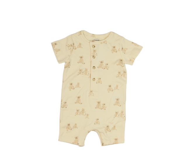 Světle hnědý overal s medvědy