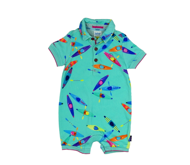 Modrý overal s letním motivem Baker