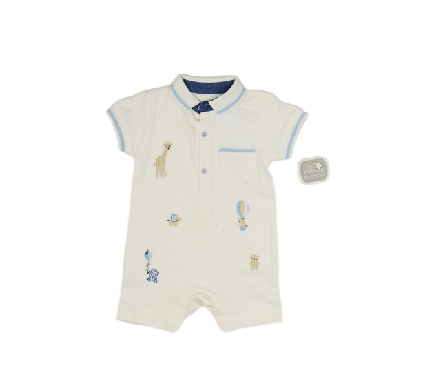 Nový bílý overal se zvířátky Nutmeg