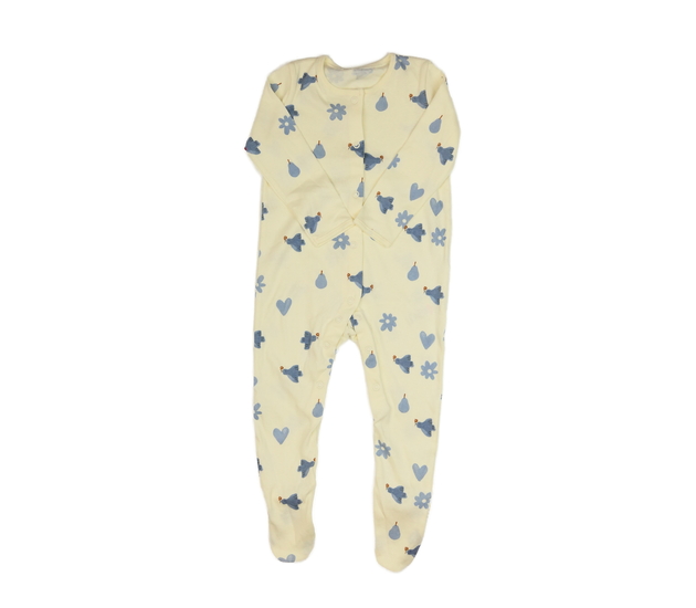 Krémový protiskluzový overal s obrázky George