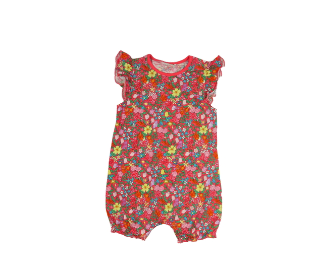 Červený květinový overal Next