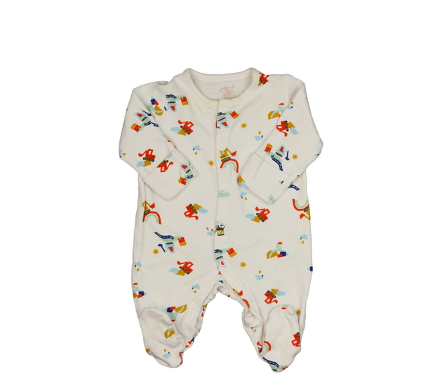 Světlý overal s motivem stavby Mothercare