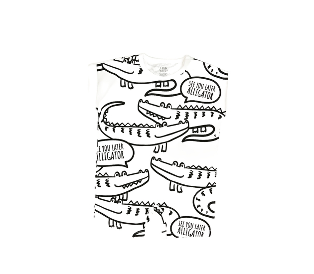 Bílý overal s krokodýlem F&F