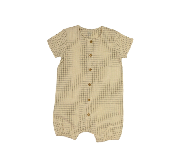 Hnědý kostkovaný overal M&S