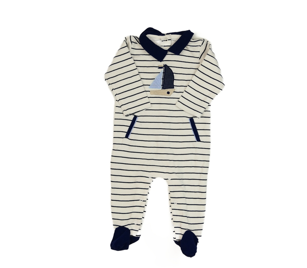 Pruhovaný overal s plachetnicí Mayoral