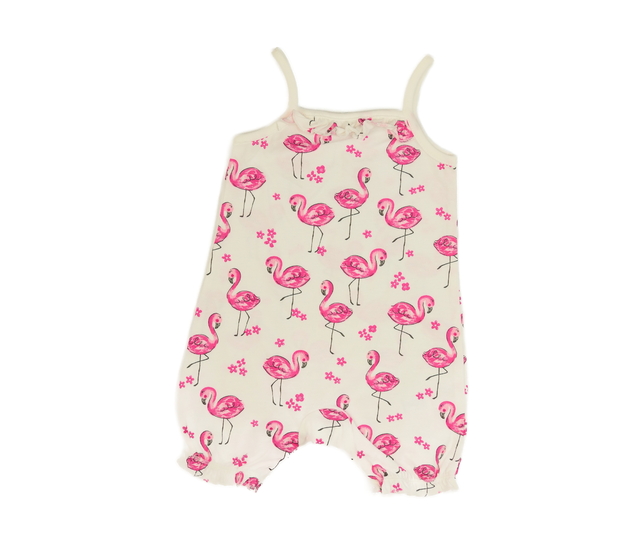 Krémový overal s plameňáky George