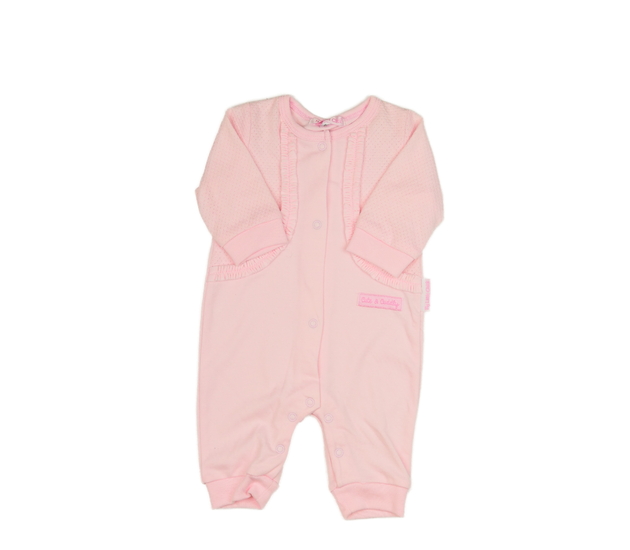 Růžový overal s volánky 