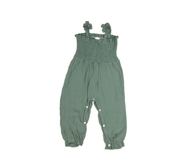 Zelený overal s prošívaným živůtkem 