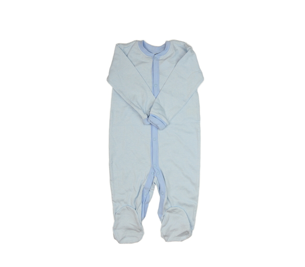 Modrý pruhovaný overal 