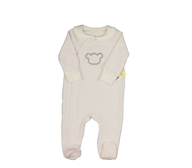 Nový bílý pevnější overal s límečkem 