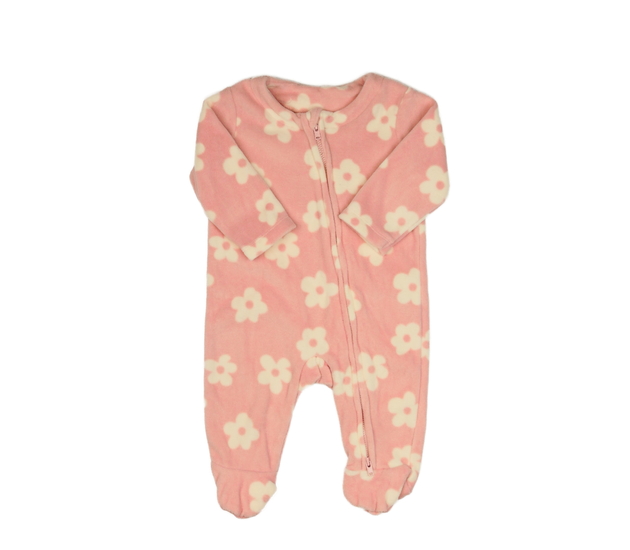 Růžový semišový overal s květinami George