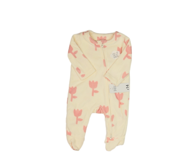 Nový krémový semišový overal s květinou George