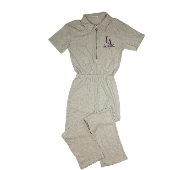 Šedý melírovaný overal vel. 166 Primark