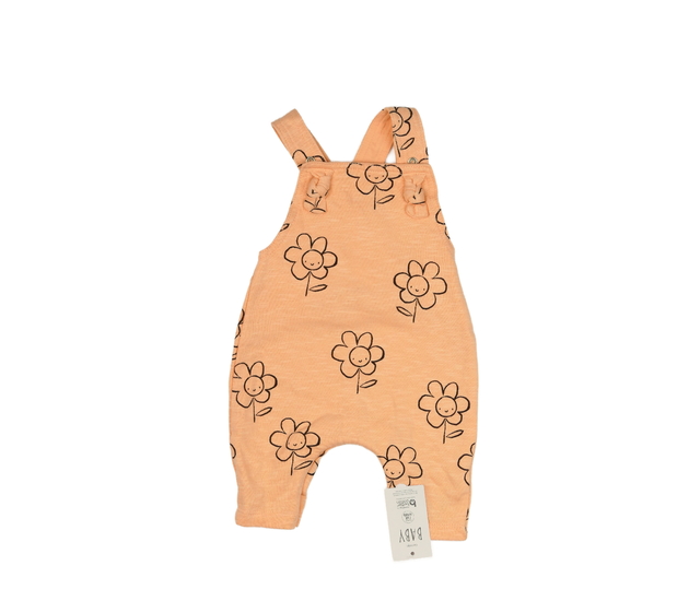 Nový oranžový květinový overal George