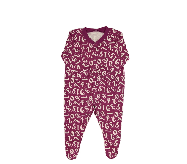 Fialový overal s číslicemi